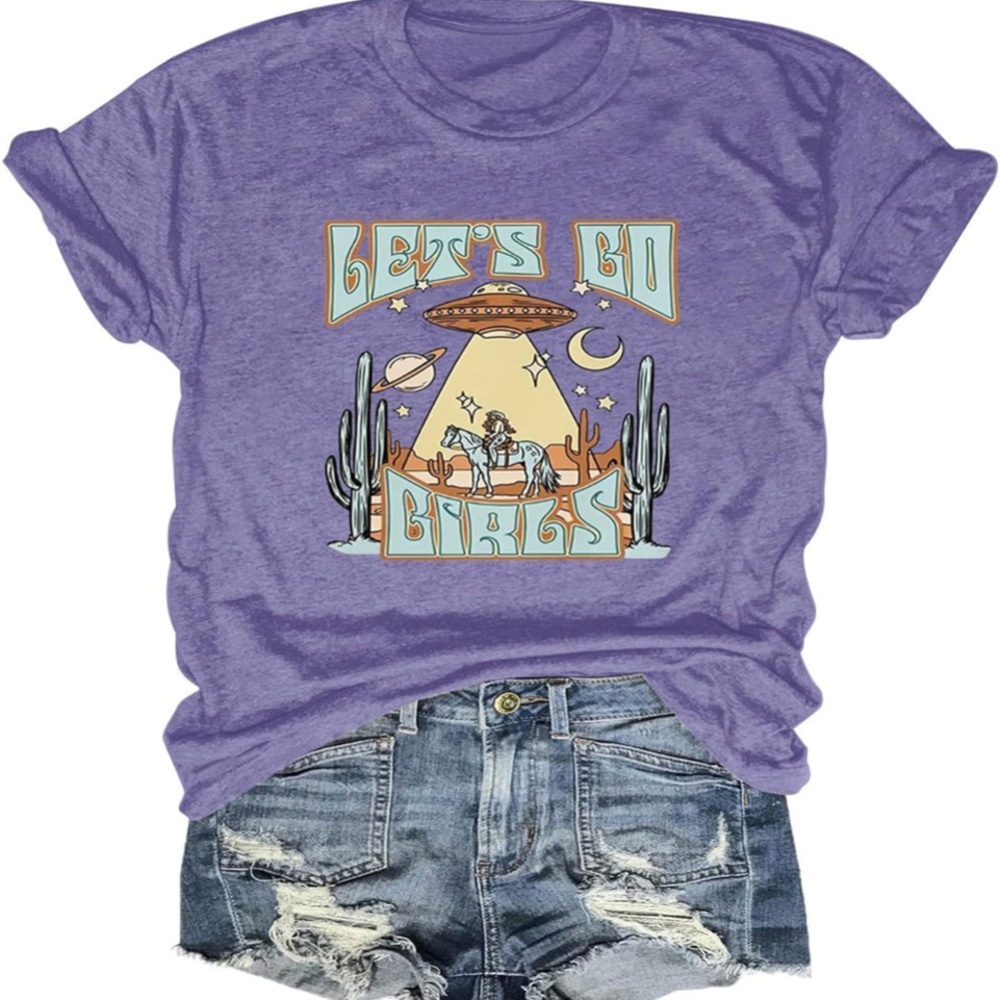 Western cowgirl shirt..let’s go girls..size small..(NWT)